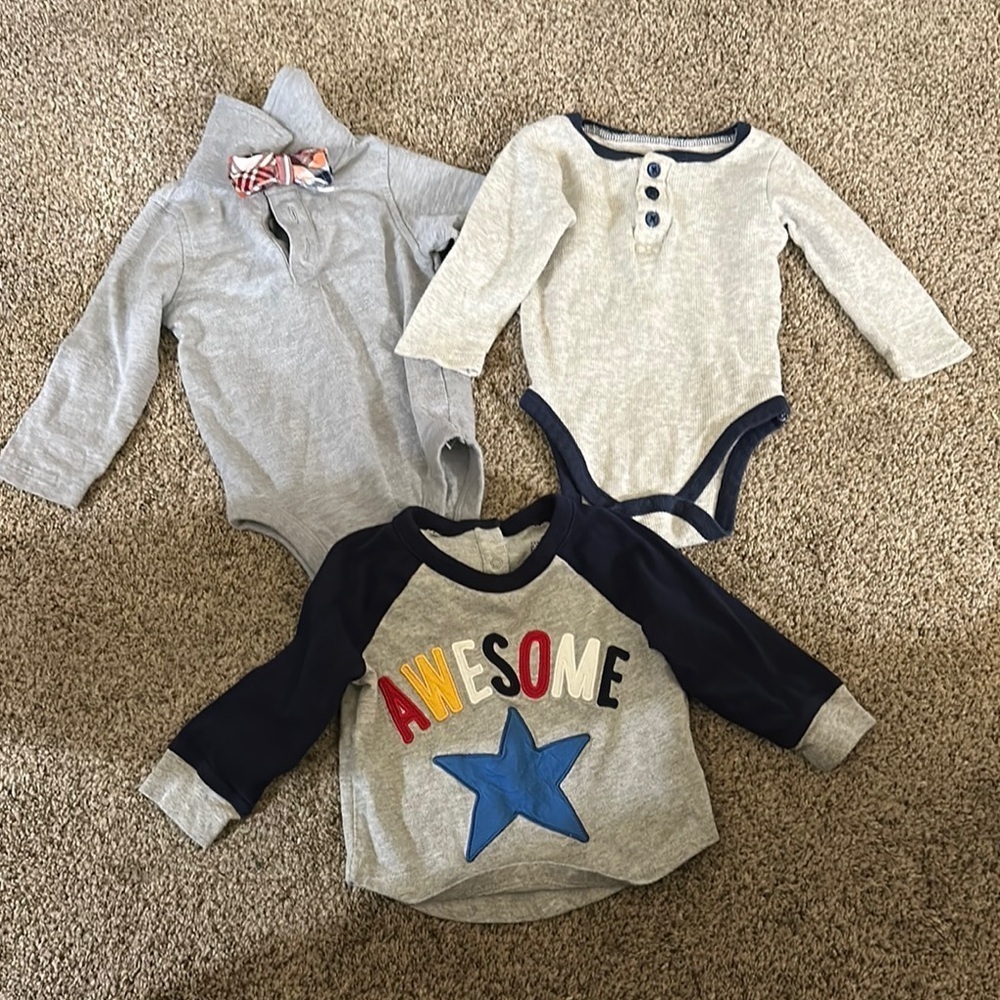 Gray and Blue Kids 3 Piece Set